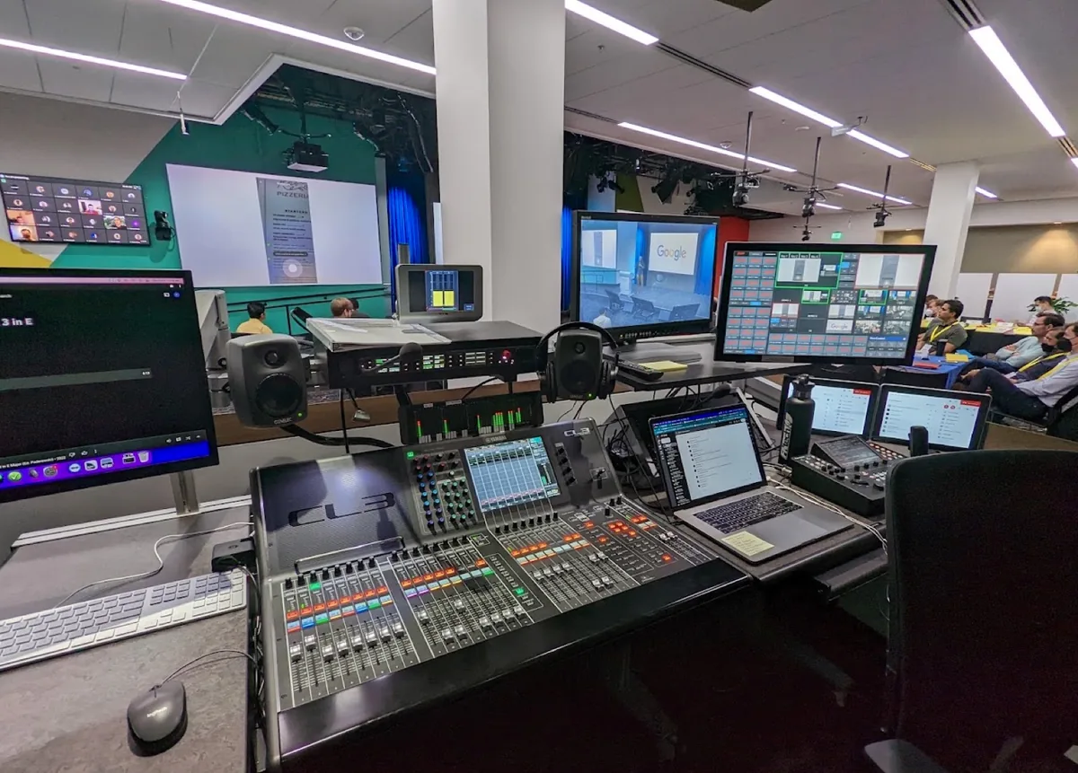Yamaha CL3 digital audio console at a hybrid event
