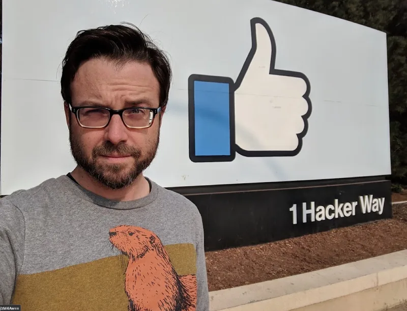 Bryan Burnett at Meta headquarters, 1 Hacker Way