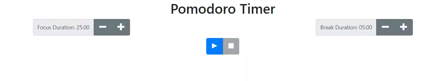 Example of pomodoro timer application
